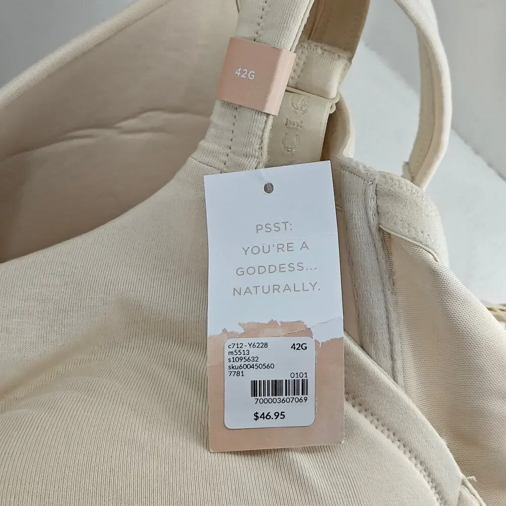 Cacique Cotton Boost Plunge Beige Womens 42G